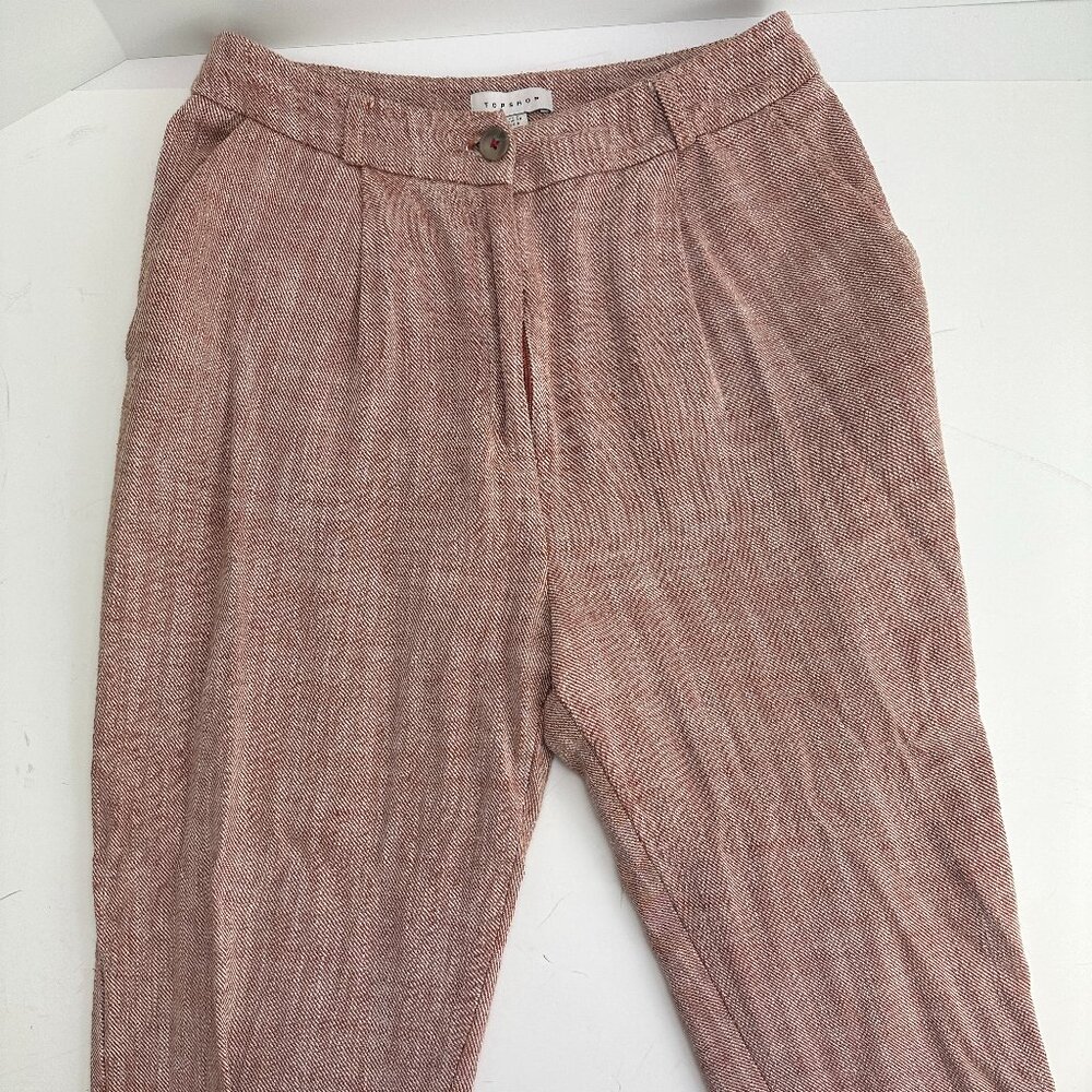Topshop WOMEN TROUSERS Pink Corduroy Size 6 Pants Top Shop - Picture 3 of 8